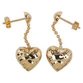 K18YG イエローゴールド ハート モチーフ スタッドピアス レディース 【中古】